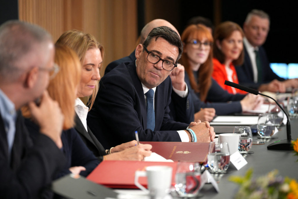 Burnham completes first week as Prime Minister with visit to Manchester office