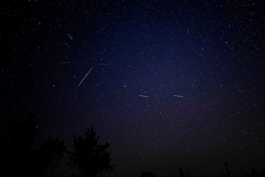 Perseid meteor shower peaks during total solar eclipse