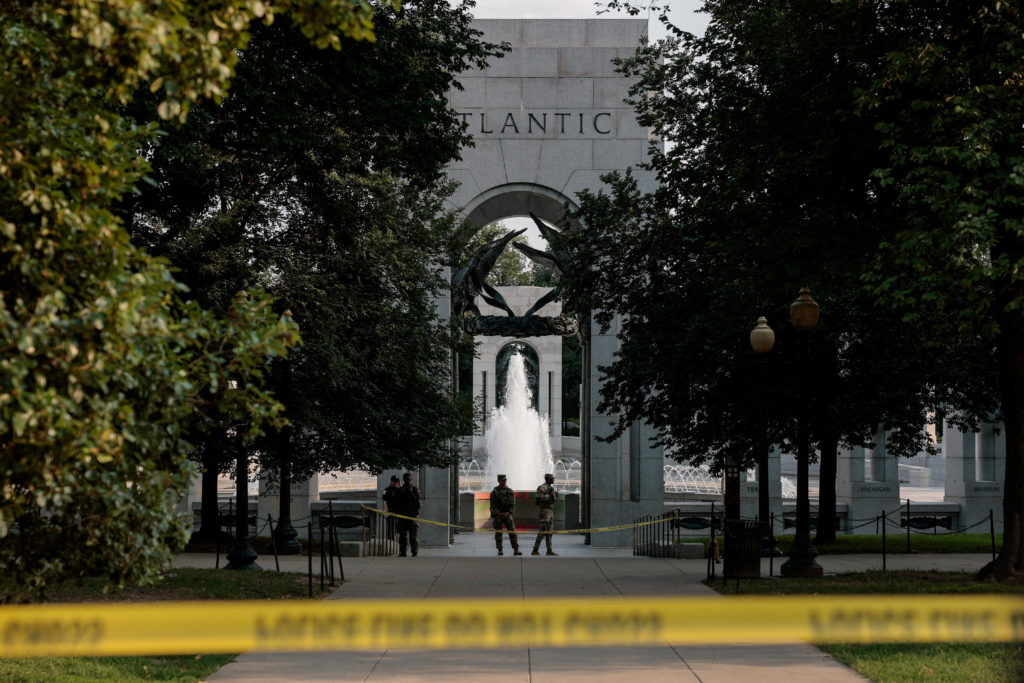 World War II Memorial in Washington vandalized with bubbles and graffiti