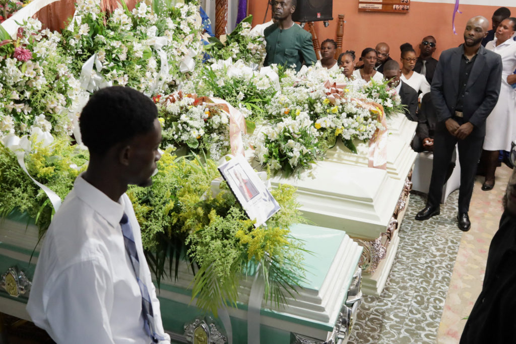 Funeral held in Haiti for four victims of gang attack