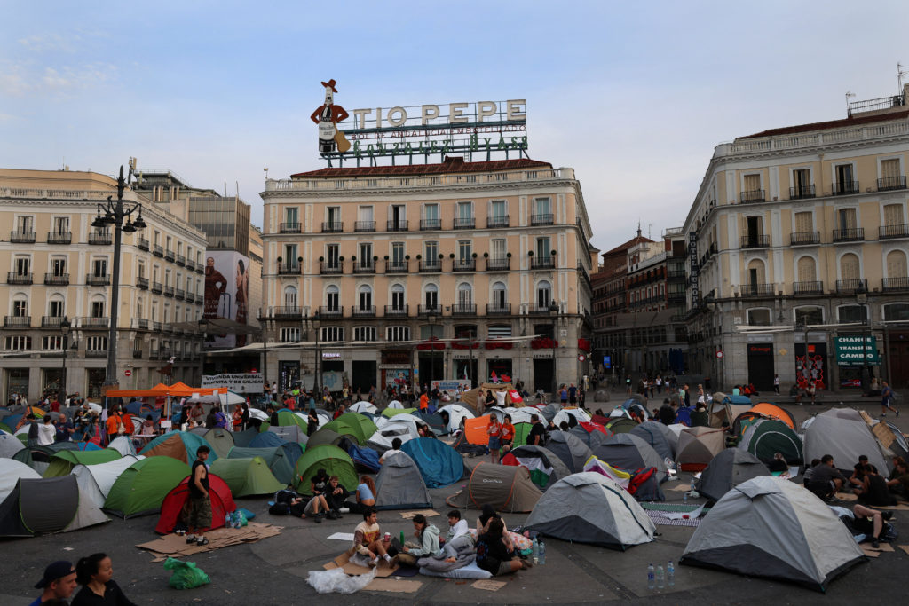 Protests in Madrid follow eviction of elderly resident from long-time apartment