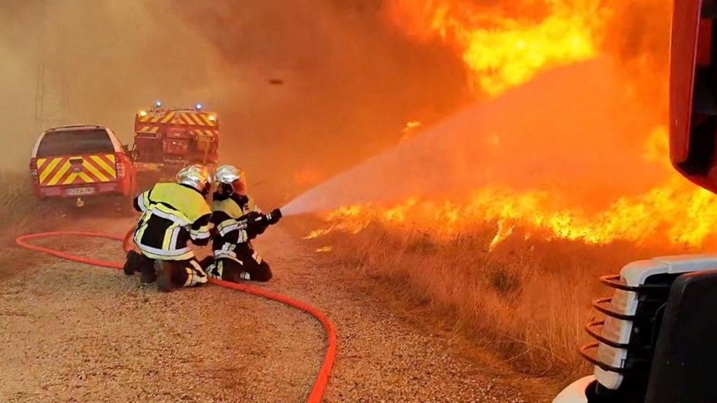 Wildfires in Gironde, France, face challenges from upcoming heatwave