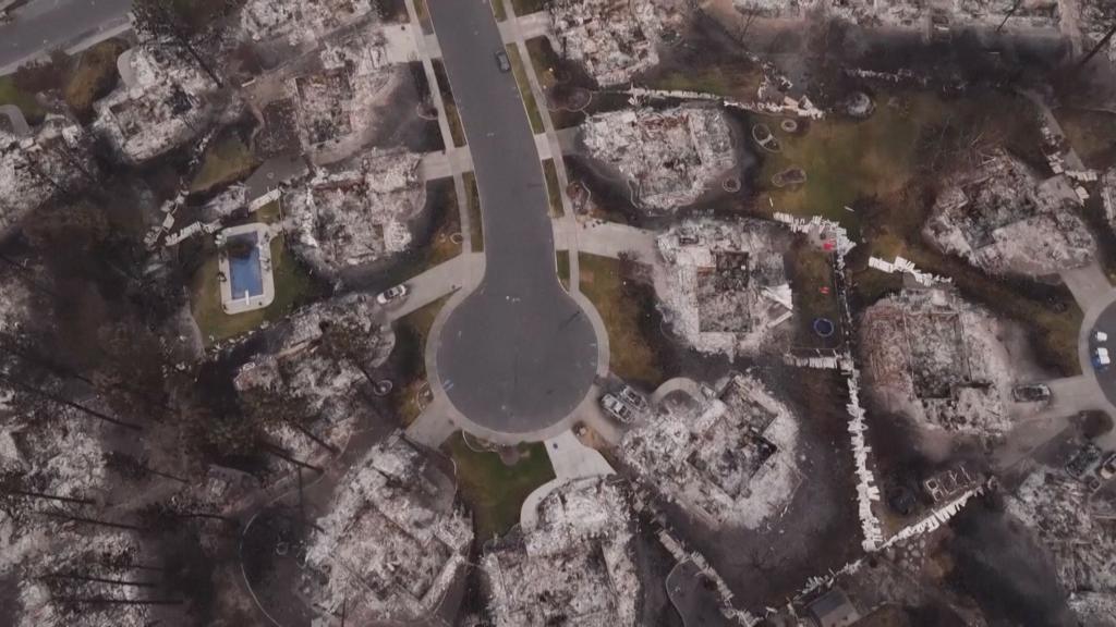 Aerial footage shows damage from Spokane wildfires