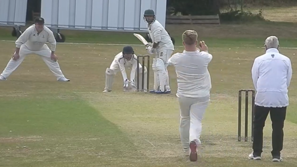 Video shows controversy in local cricket match over possible cheating