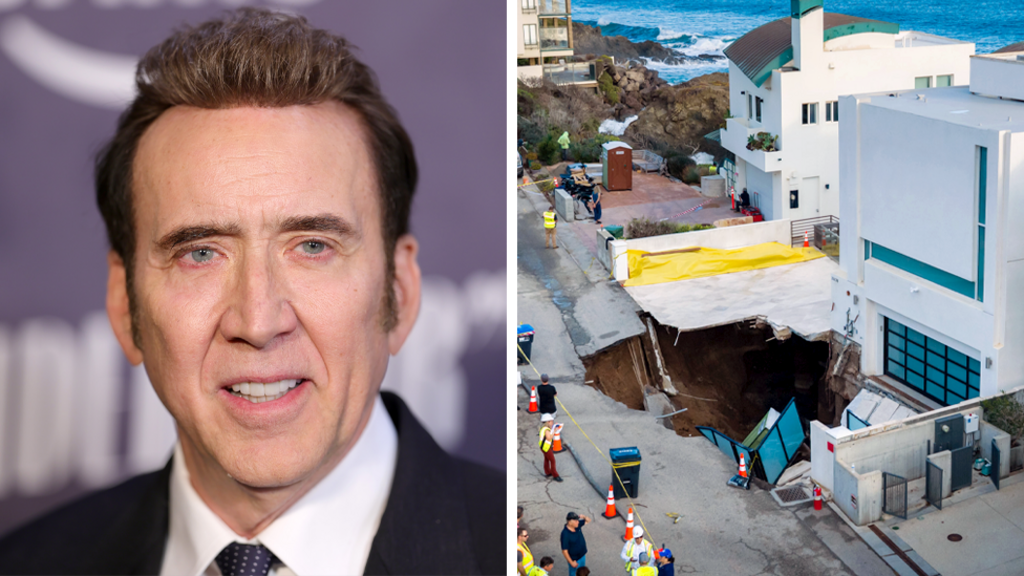 Sinkhole forms in driveway of Nicolas Cage's Malibu home