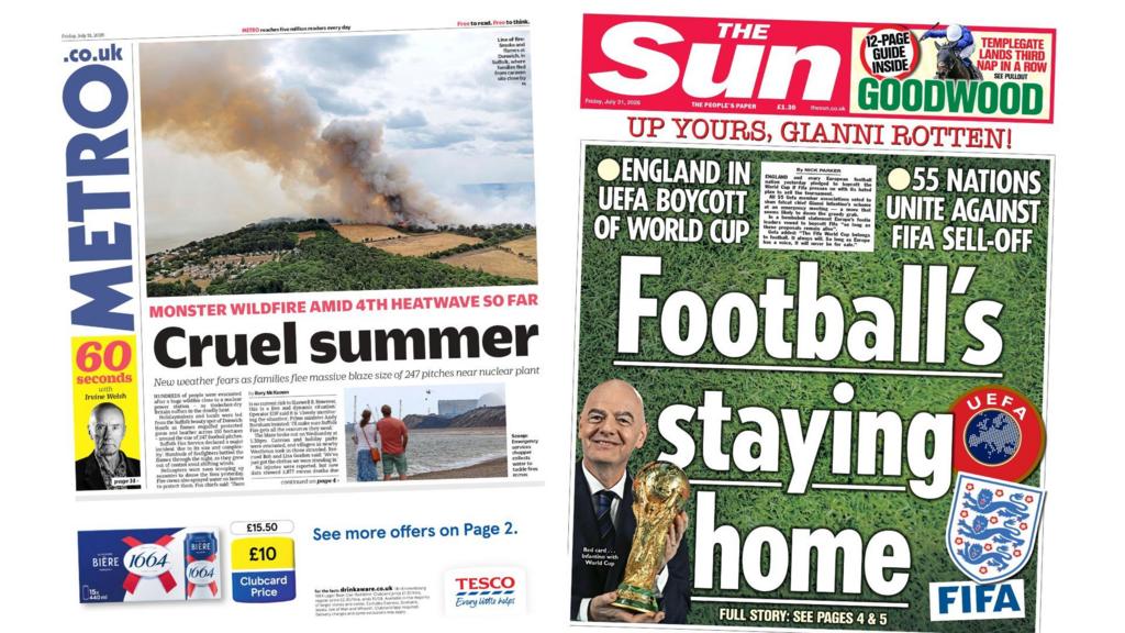 Fires Near Nuclear Plant in Suffolk and World Cup Boycott Consideration